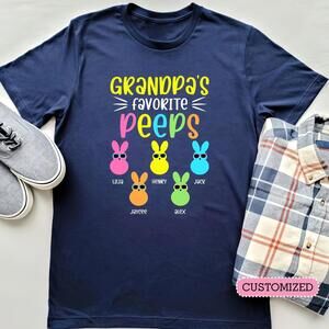 Personalized Grandpa Favorite Peeps Shirt, Easter